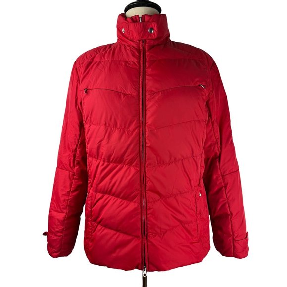 Land's End Red Puffy Down Jacket, Women's Size XL, 18-20 - Picture 1 of 16